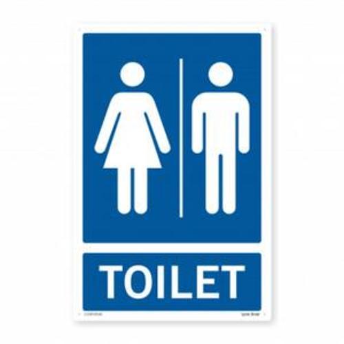 Unisex Toilet PVC Safety Sign - Lynn River 150mm x 200mm