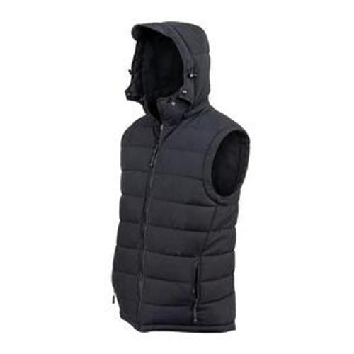 Men's Polar X Canvas Puffer Vest Black - Bushbuck M