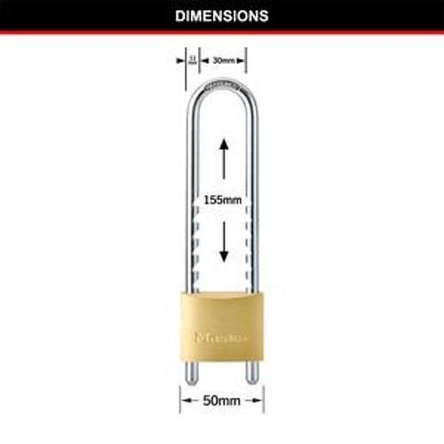 Padlock Brass Diamond Keyed - Master Lock 50mm