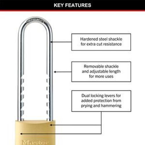 Padlock Brass Diamond Keyed - Master Lock 50mm