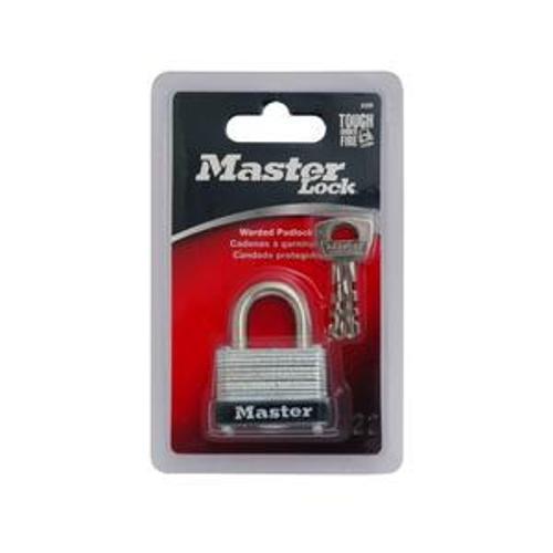 No 22 Warded Keyed Padlock Shank Laminated Steel - Master Lock 38mm 16mm