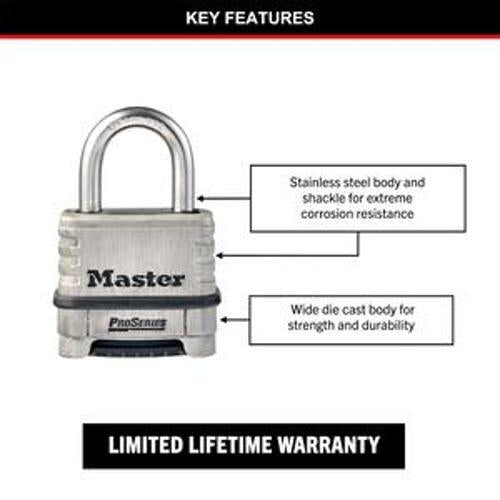 Combination Padlock Stainless Steel - Master Lock 57mm