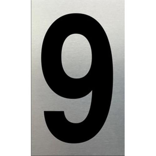 Self-Adhesive Aluminum Number 9 - Markit Graphics 50mm