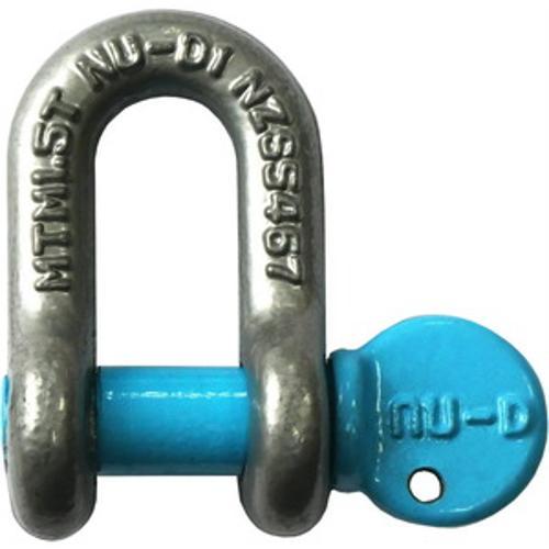 D Shackle Easy Open Key Galvanised Powder Coated - NU-D 8mm 1500kg