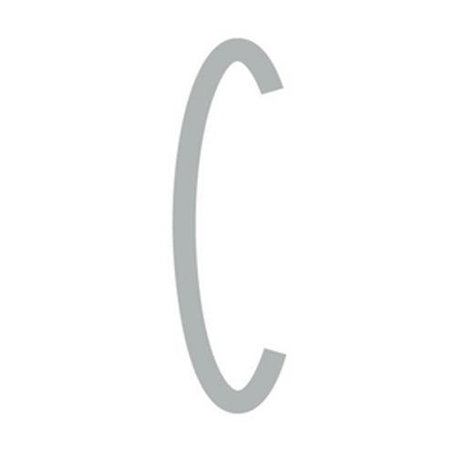 Letterbox Letter C 80mm Silver Adhesive - Box Design