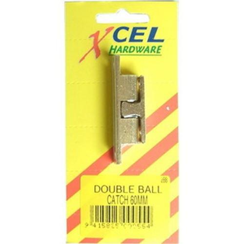 Double Ball Catch 60mm Brass - Xcel