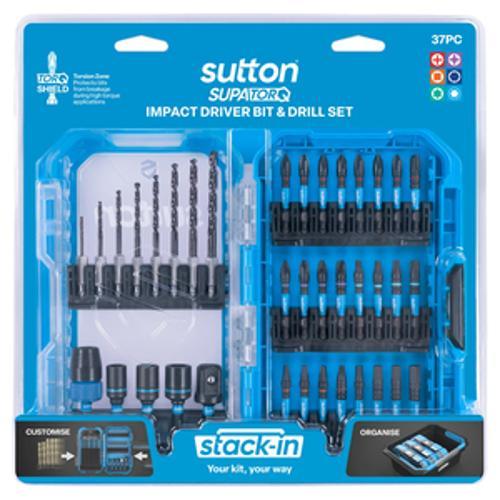 Stack In Screwdriver Bit & Drill Set 37 Pc - Sutton Tools