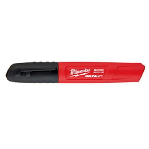 INKZALL Permanent Industrial Medium Tip Black Marker 2 Pack - Milwaukee