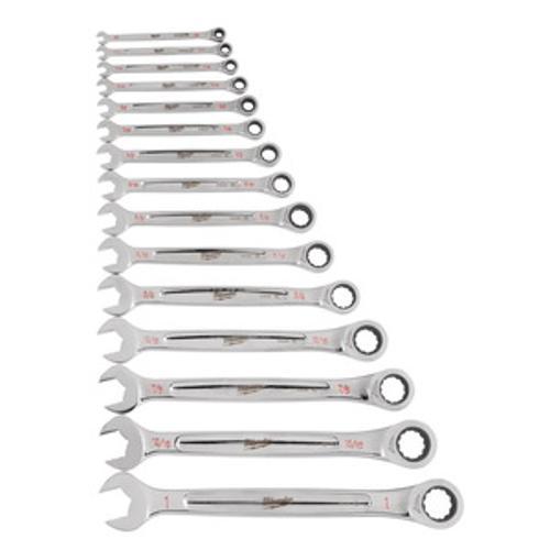 Ratcheting Combination Wrench Set - SAE 15 Piece 48229416 - Milwaukee
