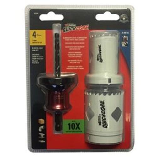 QuickCore Holesaw Set BiMetal 4 Piece 38/54 - Blu-Mol