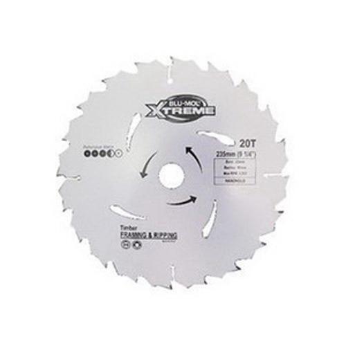 235 x 25mm 20T Circular Saw Blade - Blu-Mol