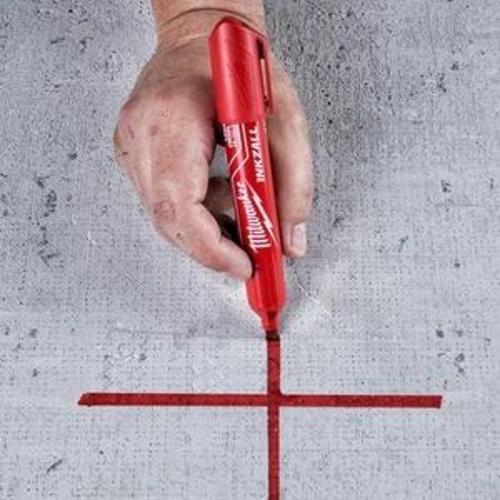 INKZALL Marker Red Large Chisel Tip - Milwaukee