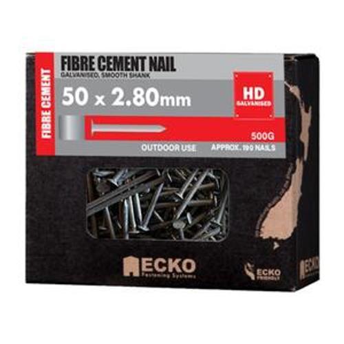 Nail Galvanised Fibre Cement Smooth 50 x - Ecko 2.80mm 500g