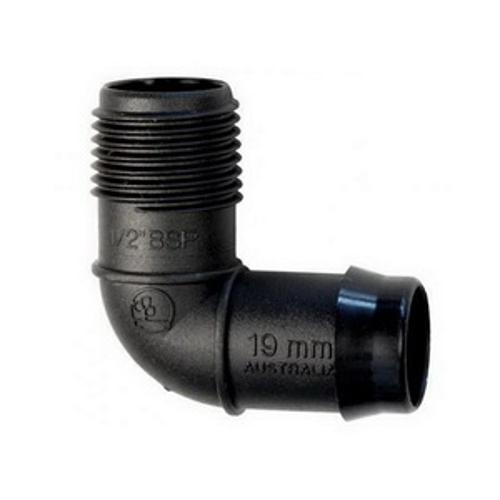 Antelco Lateral Fitting 19 x 20mm BSPM Elbow Barb x Thread LEMT1920BC