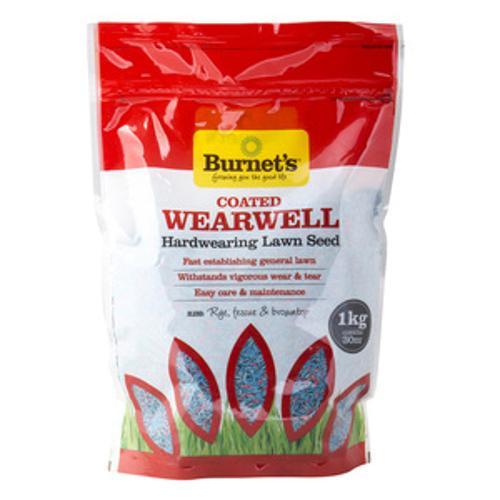 Wearwell Coated 1kg Hardwearing Lawn Seed - Burnets
