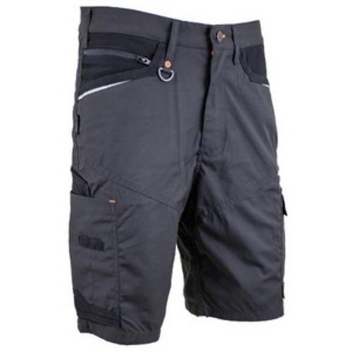 Lightweight Stretch Short Polycotton Charcoal 107 - Bison