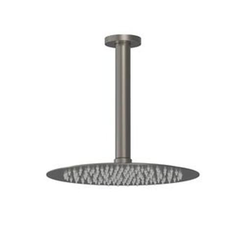Tube Round Ceiling Mount Rainhead 250mm Brushed Nickel