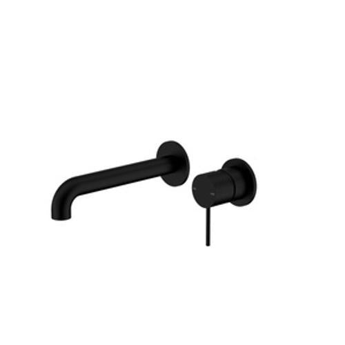 Mecca Wall Basin/Bath Mixer Separate Back Plate - Nero 160mm Matte Black