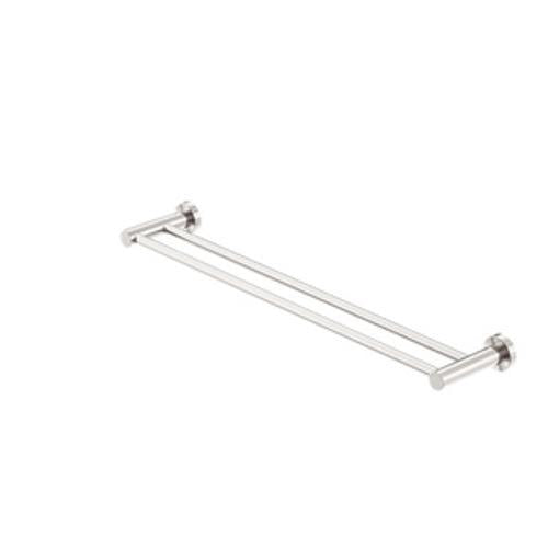 Mecca Double Towel Rail - Nero 600mm Brushed Nickel