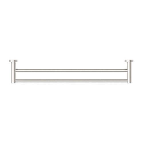 Mecca Double Towel Rail - Nero 600mm Brushed Nickel