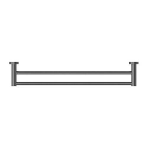 Mecca Double Towel Rail - Nero 600mm Gun Metal