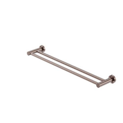 Mecca Double Towel Rail - Nero 600mm Brushed Bronze