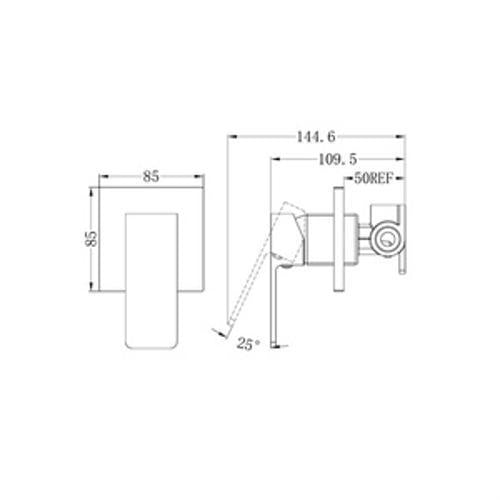 Celia Shower Mixer Chrome - Nero