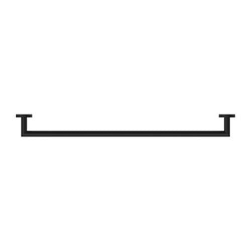 Dolce Single Towel Rail - Nero 700mm Matte Black