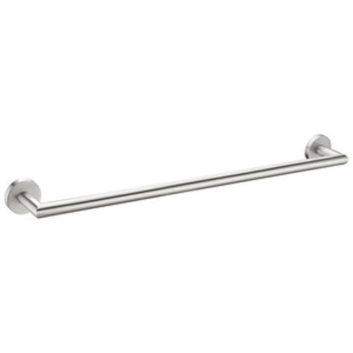 Dolce Single Towel Rail - Nero 700mm Brushed Nickel