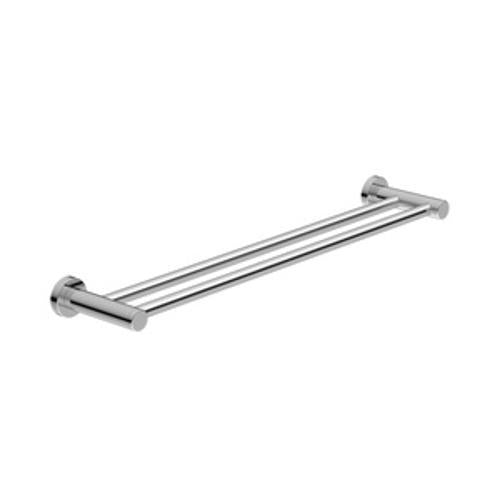 Classic Double Towel Rail - Nero 600mm Chrome