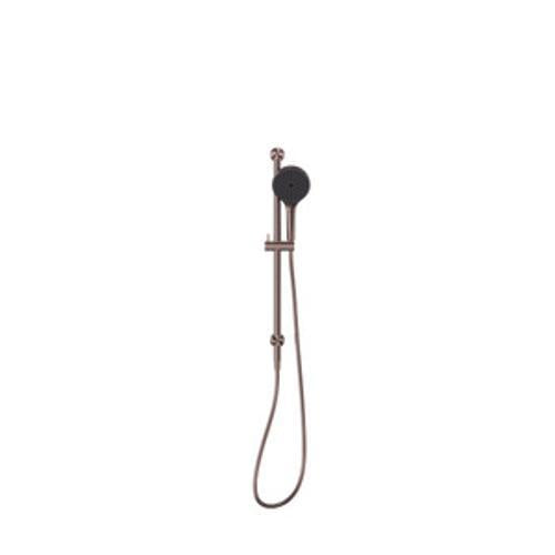 Mecca Shower Rail With Air Shower II Brushed Bronze - Nero