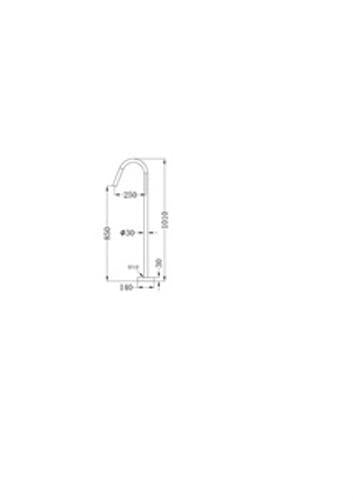 Mecca Freestanding Bath Spout Only Gun Metal - Nero