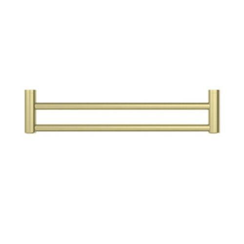 Mecca Care 25mm Double Towel Grab Rail 600mm Brushed Gold - Nero