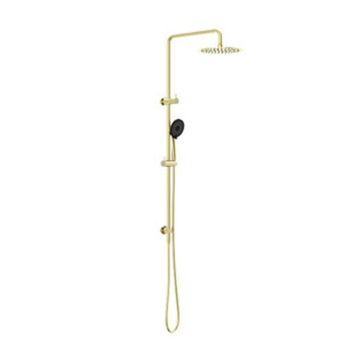 Round Project Twin Shower 4 Star Rating Brushed Gold - Nero