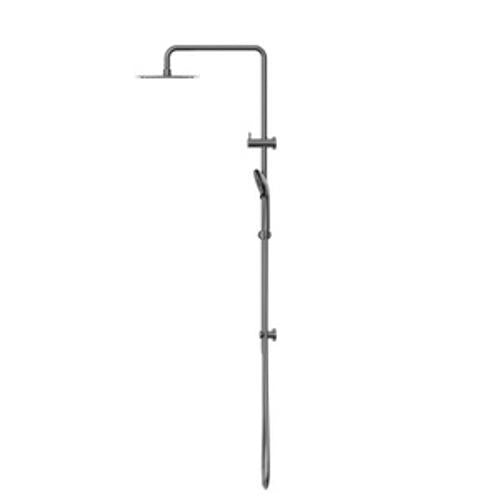 Round Project Twin Shower 4 Star Rating Gun Metal - Nero