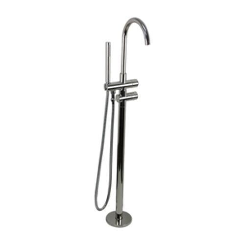 Circo Floor Mounted Bath Set 225mm Spout Mains Pressure With Handshower Polished