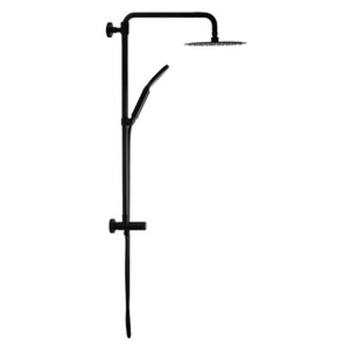 Circo Wall Mounted Shower Centre Mains Pressure Rain Head With Hand Shower Matte