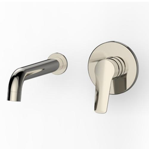 BASIS Wall Basin/Bath Mixer - STYLUS 220mm R4 Brushed Nickel Lead Free
