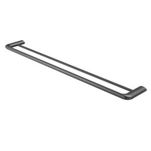 Elgin Double Towel Rail - Nero 800mm Gun Metal