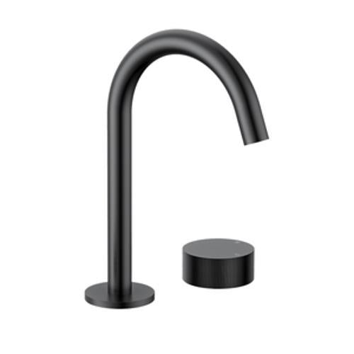Lente Basin Mixer 2 Tap Hole Deck Mounted Gun Metal Lead Free - Elementi