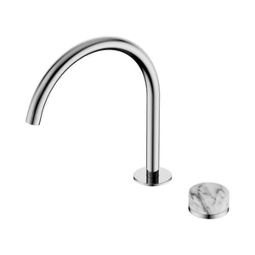 Serenity Progressive Bath/Kitchen Mixer Arc Spout With Arabescato Corchia Handle