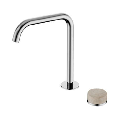 Serenity Progressive Bath/Kitchen Mixer Edge Spout With Rome Travertine Handle