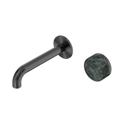 Serenity Progressive Wall Basin Mixer 160mm Spout With Verde Alpi Handle Gun