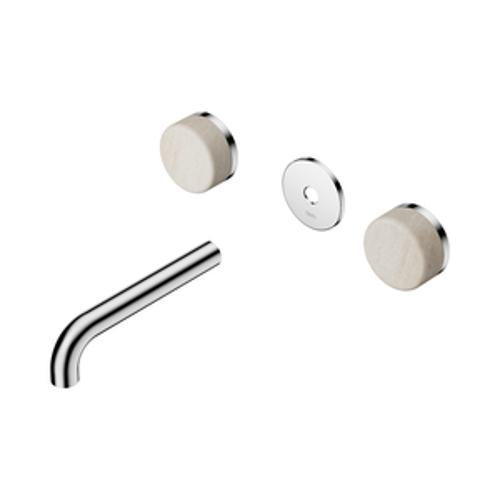 Serenity Wall Basin Set 160mm Spout With Rome Travertine Handle Trim Kit Only