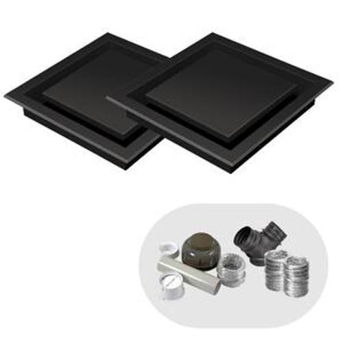 Bathroom Fan Two Room Breeze Black 650 Motor - Amore