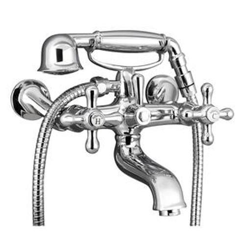 Novecento Bath Set with Telephone Handshower - Aquatica 15mm Inlet Chrome