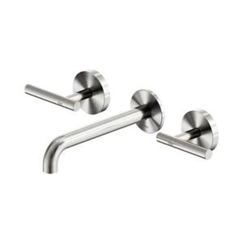 Mecca Wall Basin/Bath Set - Nero 185mm Spout Brushed Nickel