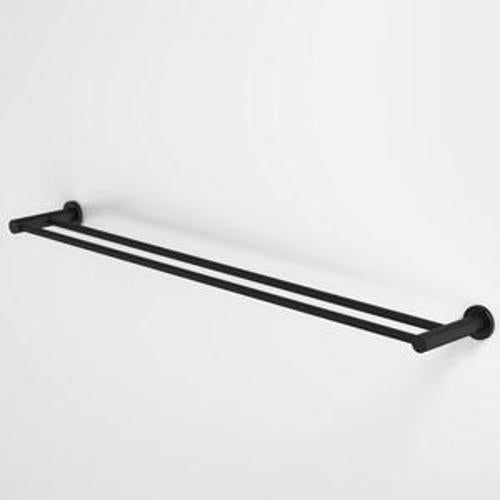 Liano II Double Towel Rail - Caroma 840mm Matte Black