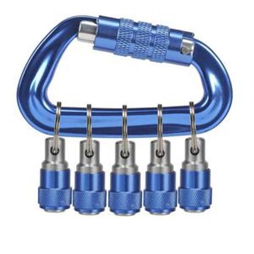 1/4 inch Hex Quick Change Holders 5 Pieces in Carabiner