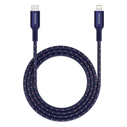 MICRODIA EXECABLE TWEED PD60W 1.3M USB-C TO LIGHTNING CABLE - NAVY
